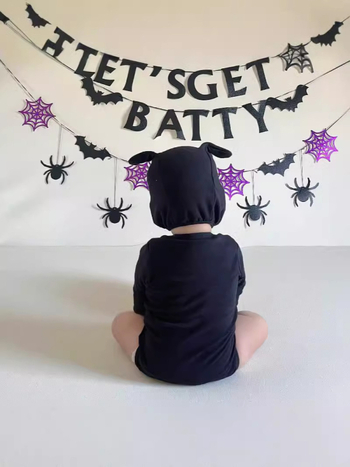 Salopetă pentru bebeluși cu motiv diavol, 95% bumbac, mâneci lungi, glugă detașabilă, închidere de tip pulover, pentru nou-născuți 0–12 luni, primăvară-toamnă