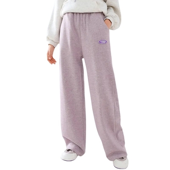 Pantaloni corduroi pentru fete, căptuți cu fleece – croială largă, drept, primăvară-toamnă 2025, poliester 96–100%