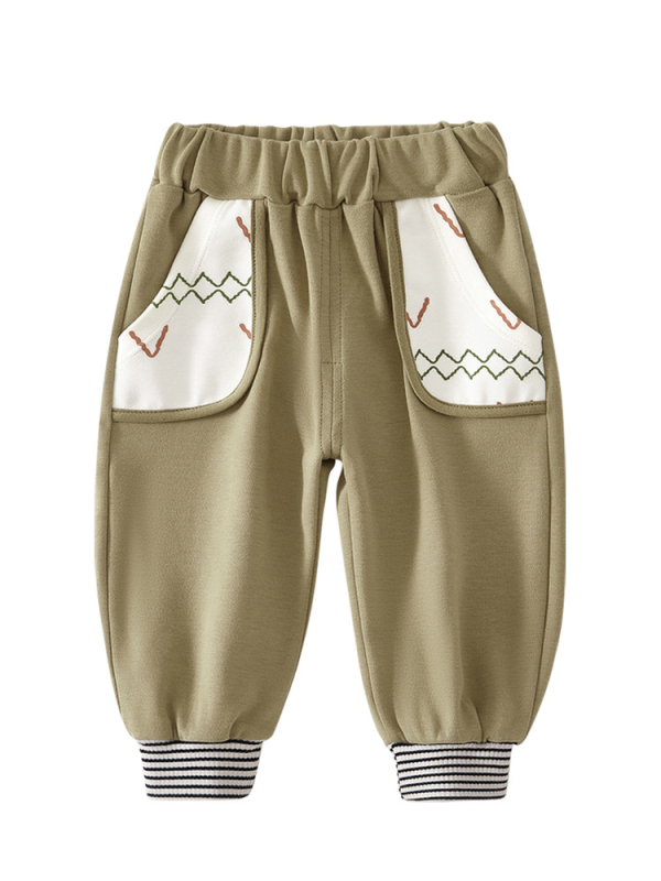 Gyerekeknek 100% pamutból készült nadrág, rajzfilm minta, K-stílus, 1–3 éveseknek, őszi 2024