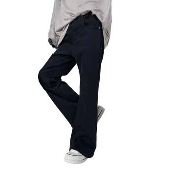 Jeansi pentru fetițe cu căptușeală din fleece, bootcut, talie înaltă, 70% bumbac, imprimeu cu personaje desenate, Iarna 2025