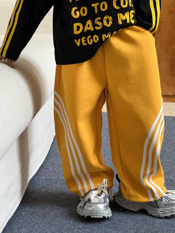 Pantaloni pentru copii în stil coreean, toamnă - pantaloni largi de bumbac unisex, 75–80% bumbac, talie medie, închidere cu bandă elastică, tratament moale, pentru copii 3–8 ani