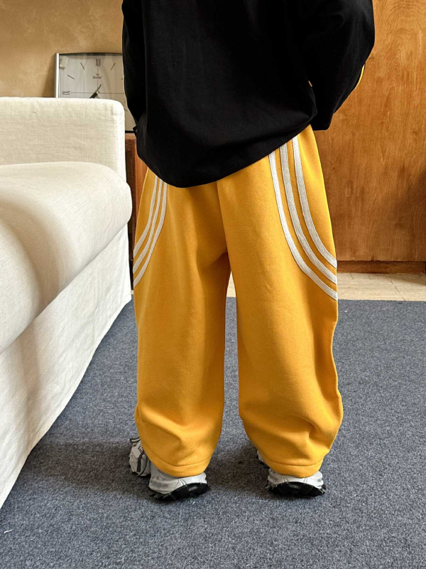 Pantaloni pentru copii în stil coreean, toamnă - pantaloni largi de bumbac unisex, 75–80% bumbac, talie medie, închidere cu bandă elastică, tratament moale, pentru copii 3–8 ani