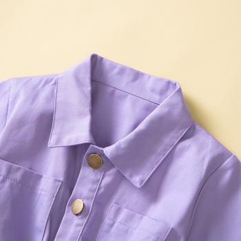 Salopetă pentru fetițe, mâneci scurte, talie medie, poliester 95%, vârstă 1-3 ani, vară