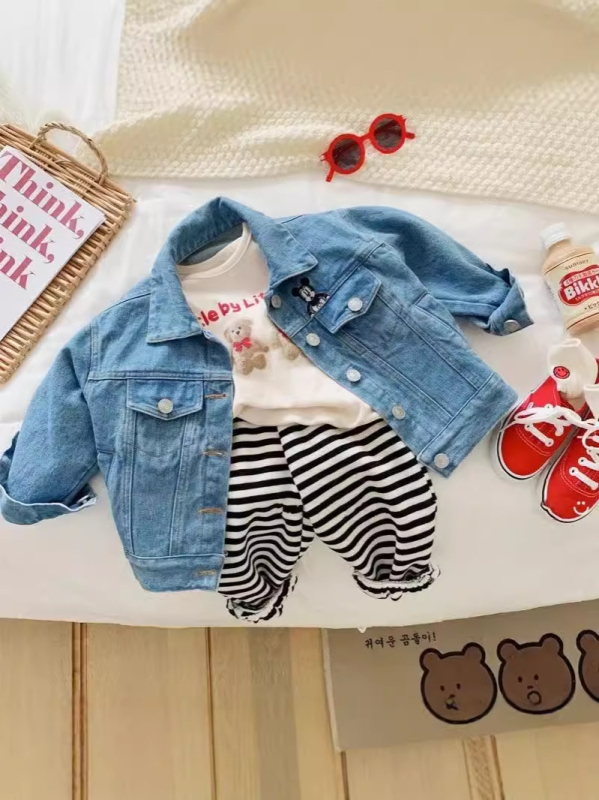 Pantaloni sport pentru copii, poliester în dungă, lejeri, unisex, talie medie cu bandă elastică, pentru primăvară și toamnă