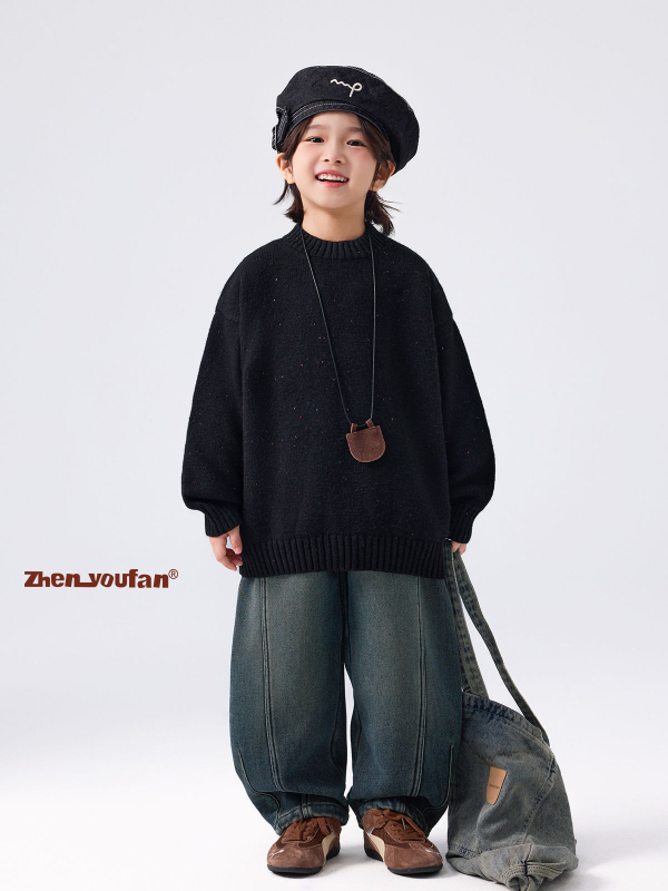 Fleece-lével bélelt fiú farmernadrág, Twill denim, 67.3% pamut / 28.2% poliészter / 3.2% viszkóz / 1.3% spandex, Winter 2025, 8 évesnél idősebb gyermekek