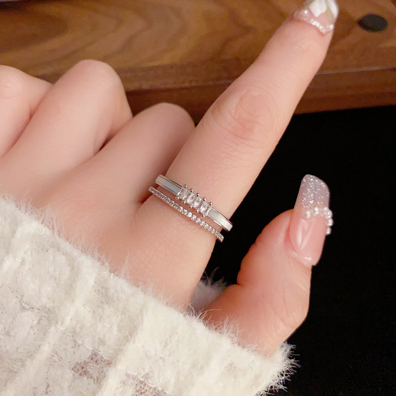 Inel din cupru, stil geometric, design deschis reglabil, placare cu aur real, Korean Dupin