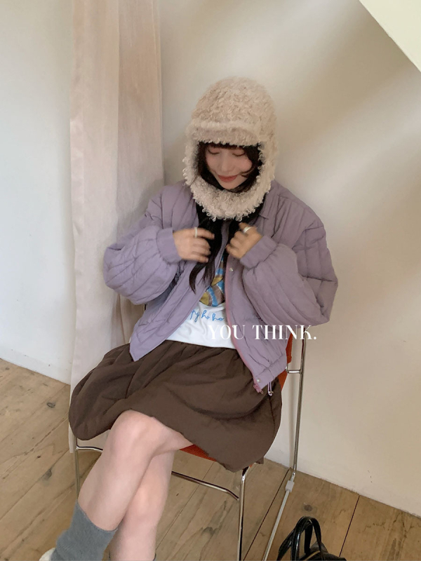 You Think Thirteen Lines pamuk kardigan sa zipom, debeli zimski casual stil japansko-korejski stil