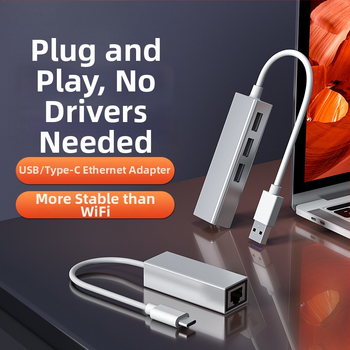 USB-C Ethernet adapter SZ-USBWK, gigabites Ethernet USB-n keresztül