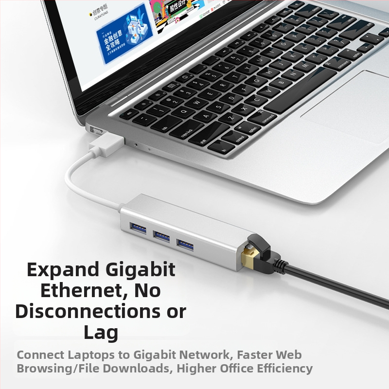 USB-C Ethernet adapter SZ-USBWK, gigabites Ethernet USB-n keresztül