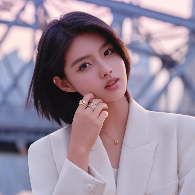 Inel Koko&qiqi - Cataramă potcoavă, Unisex, Design geometric (Rom rb/U‑Formă) - Zirconiu cubic sintetic, Tăiere diamant, Acoperire metalică - Stil ușor luxos