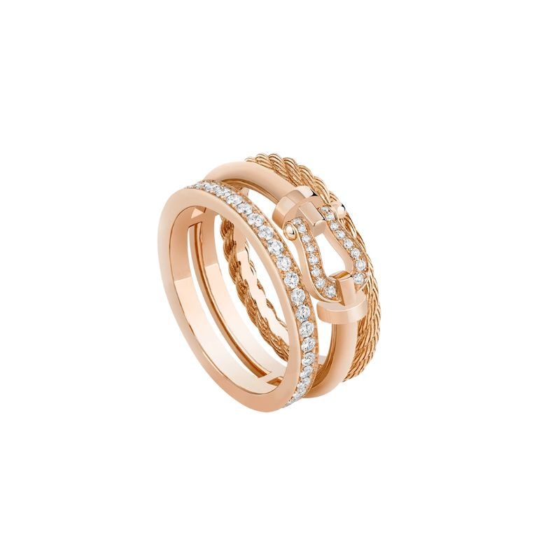 Inel Koko&qiqi - Cataramă potcoavă, Unisex, Design geometric (Rom rb/U‑Formă) - Zirconiu cubic sintetic, Tăiere diamant, Acoperire metalică - Stil ușor luxos