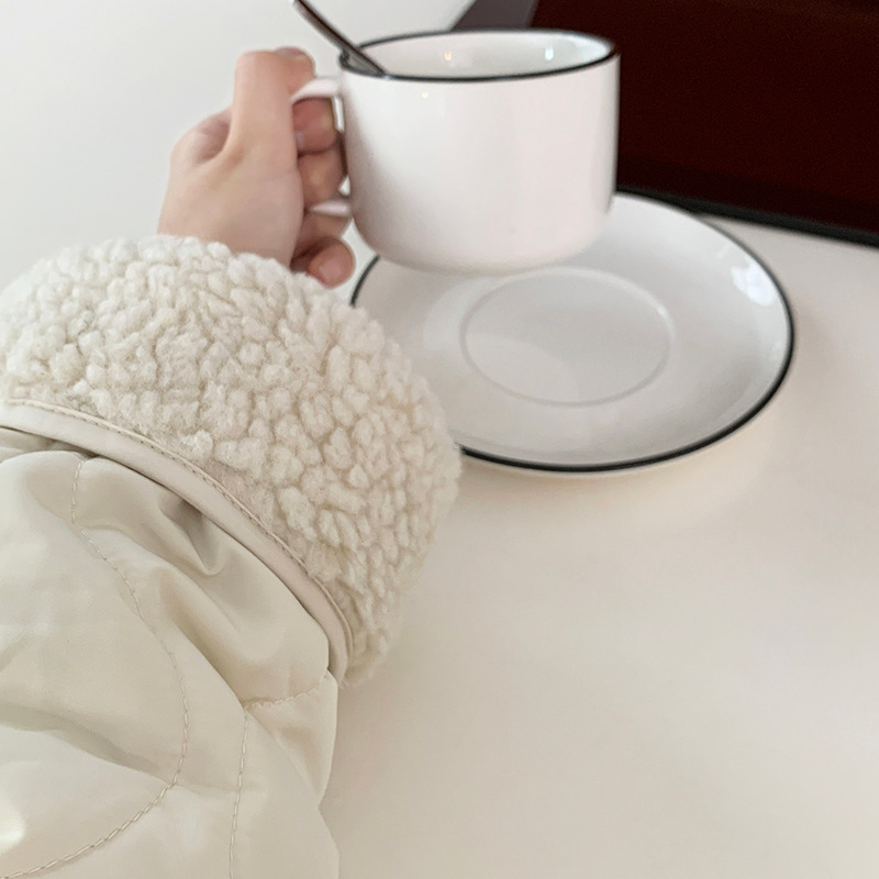 Jakna s punjenim od poliestera i pamuka, V-izrez, slobodan kroj, vanjska tkanina od poliestera