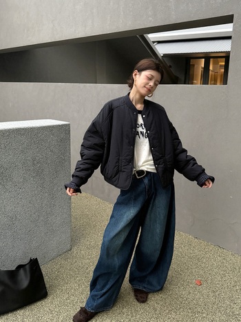 Ženska pamuk jakna s patchwork rukavima, geometrijski uzorak, stojeći ovratnik, japansko-korejski casual stil