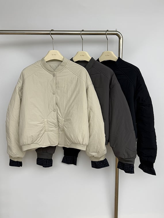 Ženska pamuk jakna s patchwork rukavima, geometrijski uzorak, stojeći ovratnik, japansko-korejski casual stil