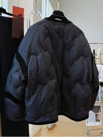 Ženska pamučna jakna s okruglim ovratnikom, opušten kroj, dugi rukavi, jednoredno kopčanje, proljeće 2025, japansko-korejski opušten stil