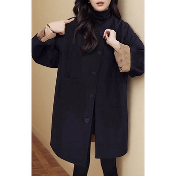 Памучно подплатено палто: Chenille плат, пълнеж коприна-памук (полиестер), главна тъкан спандекс, средна дължина 65–80 см, поло яка