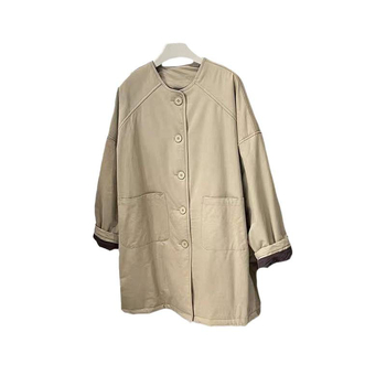 Памучно подплатено палто: Chenille плат, пълнеж коприна-памук (полиестер), главна тъкан спандекс, средна дължина 65–80 см, поло яка