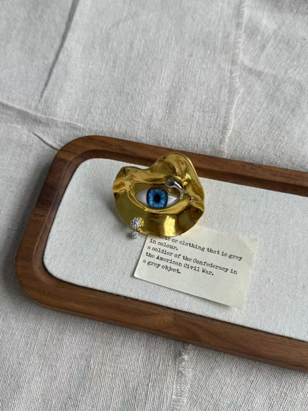 Otvoren prsten s ljudskim licem, legura, geometrijski oblik, starinski retro stil, nakit za ruke