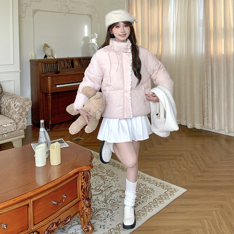 Női pamut töltött dzseki, poliészter külső anyag, cipzár, karcsú szabás, hosszú ujjú