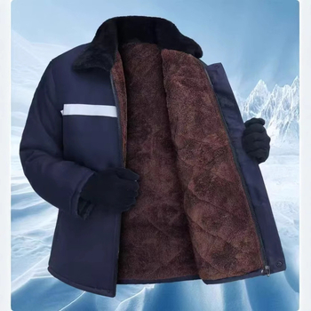 Zimska radna jakna s reflektirajućom trakom, fleece izolacija, poliester podstava, prednji zatvarač