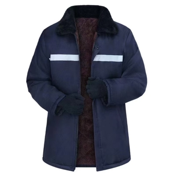 Zimska radna jakna s reflektirajućom trakom, fleece izolacija, poliester podstava, prednji zatvarač