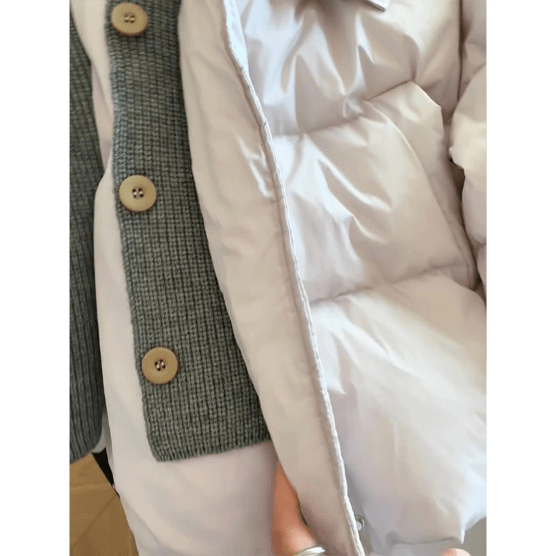 Jakna od pamuka s pletenim detaljima, dugi rukavi, duljina 50–65 cm, punilo: poliester-pamuk