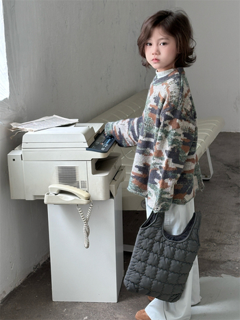 Pulover pentru copii cu imprimeu camuflaj, stil coreean, guler rotund, potrivit pentru vârsta 3–8 ani.