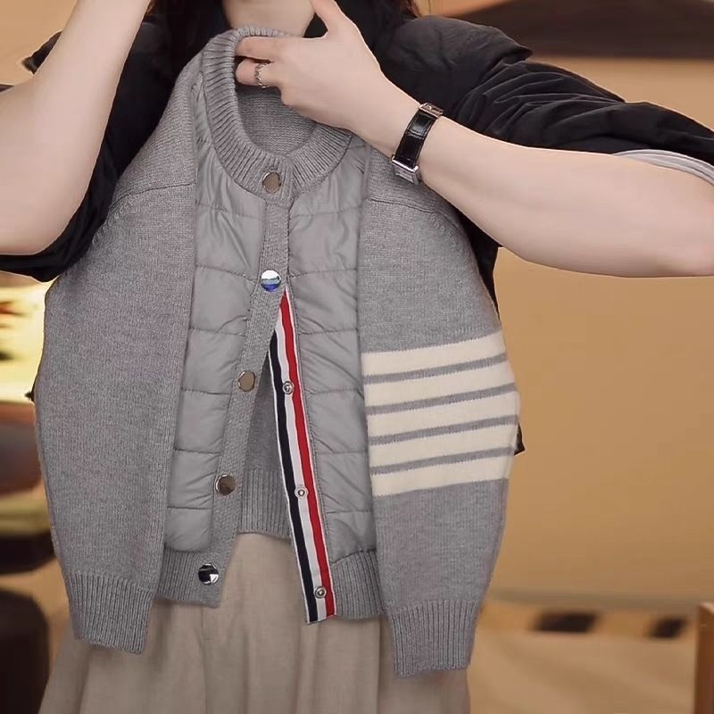 Dječji pleteni kardigan jakna, korejski stil, debela tkanina od zečijih dlaka, okrugli ovratnik, dugi rukavi