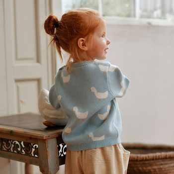 Gyermek pulóver, skandináv stílus, uniszex, 100% pamut, 1–3 éveseknek, ősz 2025