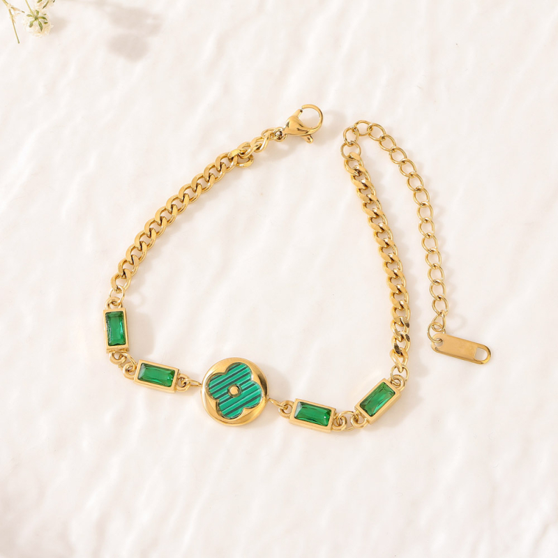 Titánium acél karkötő elektropácolással, Orange Yu Jewelry, női stílus, könnyű lux, geometriai mintázat