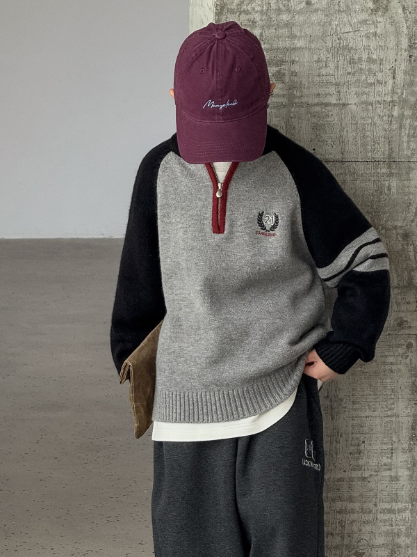 Fiúknak szóló gyerek pulóver, Lion Rhino, téli vastag kötés, 58% pamut, kerek nyakú, hosszú ujjú