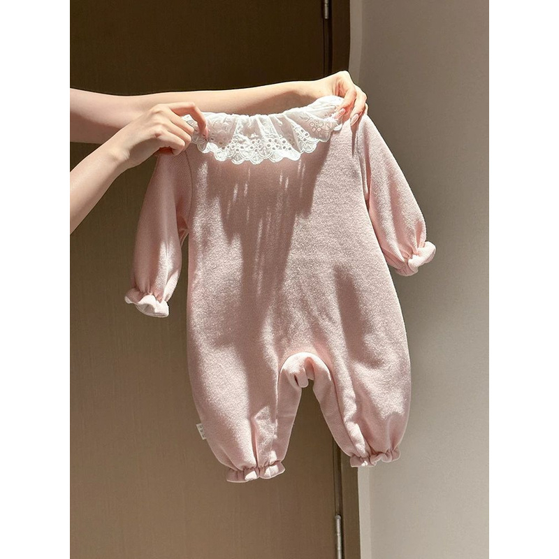 Pamutból készült uniszex rövidujjú overál csecsemőknek és kisgyerekeknek, pulóver-stílus, koreai dizájn