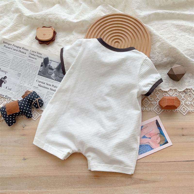 Bebi pamučni kombinezon s kratkim rukavima, tanak, prozračan, unisex