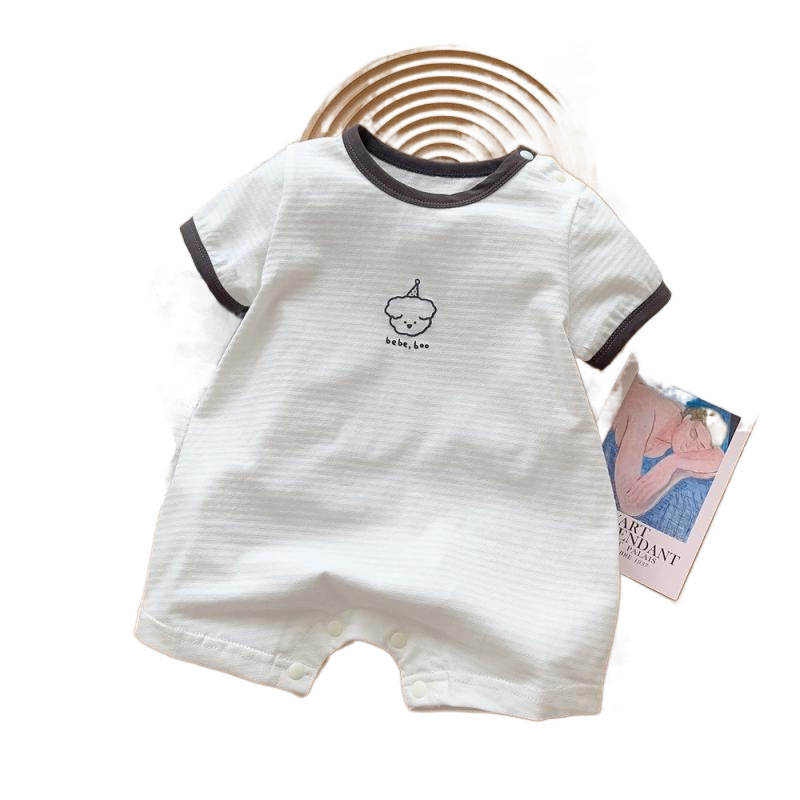 Bebi pamučni kombinezon s kratkim rukavima, tanak, prozračan, unisex