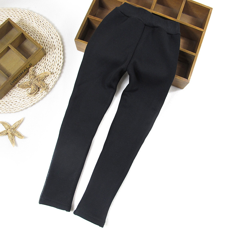 Koreai stílusú pamut leggings lányoknak, középmagas derekú elasztikus derékpánttal, 85% pamut, őszi-téli időszakra, 8 év feletti gyermekeknek