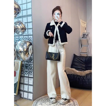 Női pamut tömött kabát imitált selyem-pamut töltettel, hosszú Ujjú, V-nyakú, vastag, szűk fazon, egyszínű