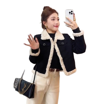 Női pamut tömött kabát imitált selyem-pamut töltettel, hosszú Ujjú, V-nyakú, vastag, szűk fazon, egyszínű