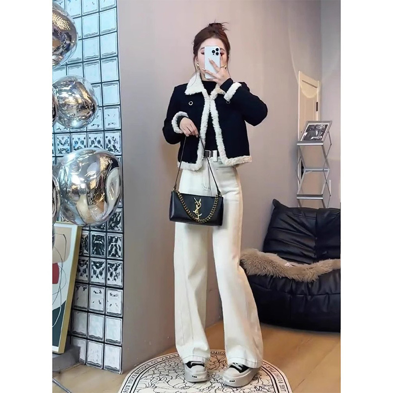 Női pamut tömött kabát imitált selyem-pamut töltettel, hosszú Ujjú, V-nyakú, vastag, szűk fazon, egyszínű