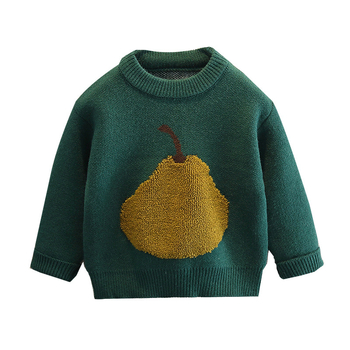 Gyermekeknek készült pamut kötött pulóver, vastagított, kerek nyakú, hosszú ujjú, koreai stílusú, 3–8 éveseknek