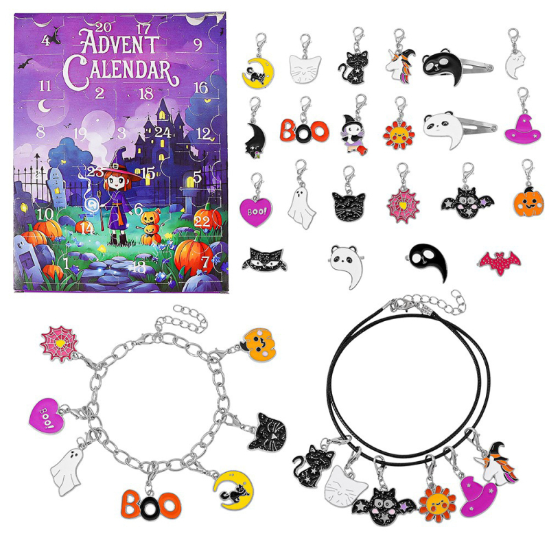 Gyerekek Halloween DIY nagylukú gyöngyékszerszett — cinkötvözet, elektroplating, uniszex, rajzfilmfigurák