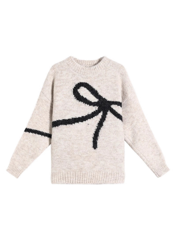 Bērnu džemperis ar apaļu kaklu, garām piedurknēm, Korejas stils, rudens-ziemas 2025, mīksts adīts