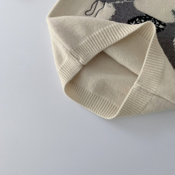 Bērnu džemperis Korejas stilā ar apaļu kaklu, karikatūru raksts, ziemas sezona