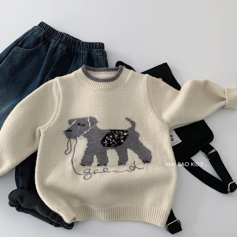 Bērnu džemperis Korejas stilā ar apaļu kaklu, karikatūru raksts, ziemas sezona