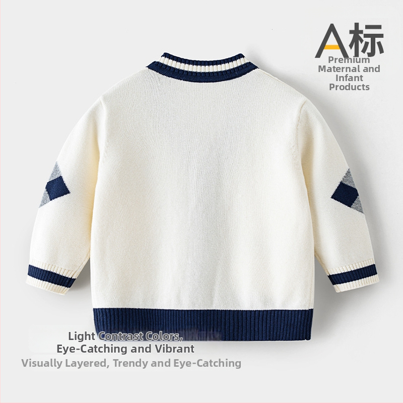 Bērnu kardiganas džemperis ar karikatūras rakstu, 100% kokvilna, maiga tekstūra, vienrindu aizdare