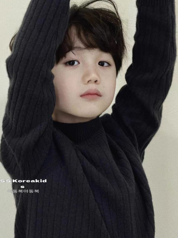 Bērnu vilnas adījuma džemperis ar apaļu kaklu, vecuma 3–8 gadi