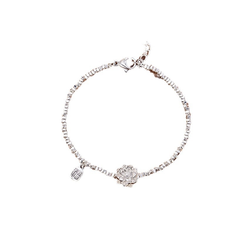 Komplet nakita: Lančić i narukvica s oblicima srca, cvijeta i lista; materijal: bakar-plastika; elektroplating; ženski retro stil; proljeće 2025