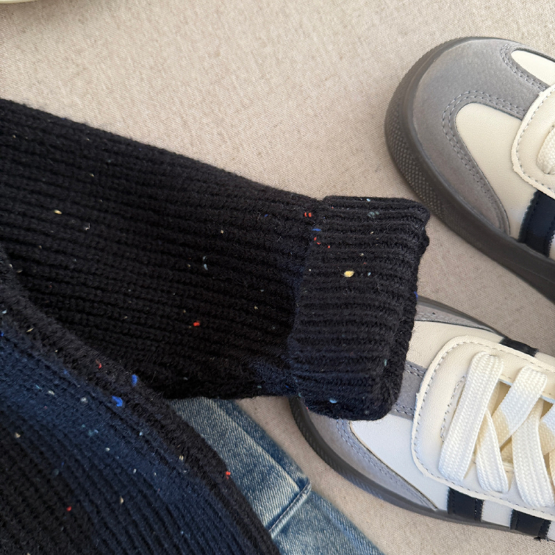 Dječji pulover s okruglim izrezom, korejski stil, mekana tkanina, dugi rukavi, proljeće 2025