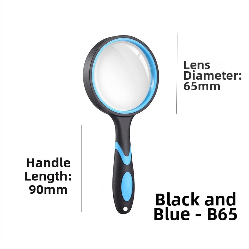 Rokas lupas ar augstas izšķirtspējas stiklu lasīšanai un rotaslietu identifikācijai, silikona rokturis