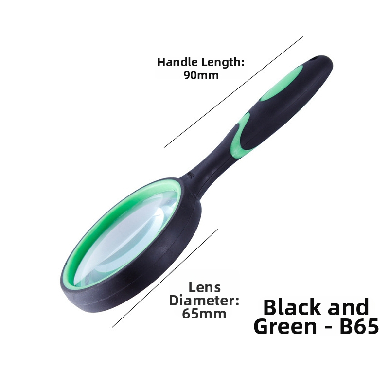 Rokas lupas ar augstas izšķirtspējas stiklu lasīšanai un rotaslietu identifikācijai, silikona rokturis