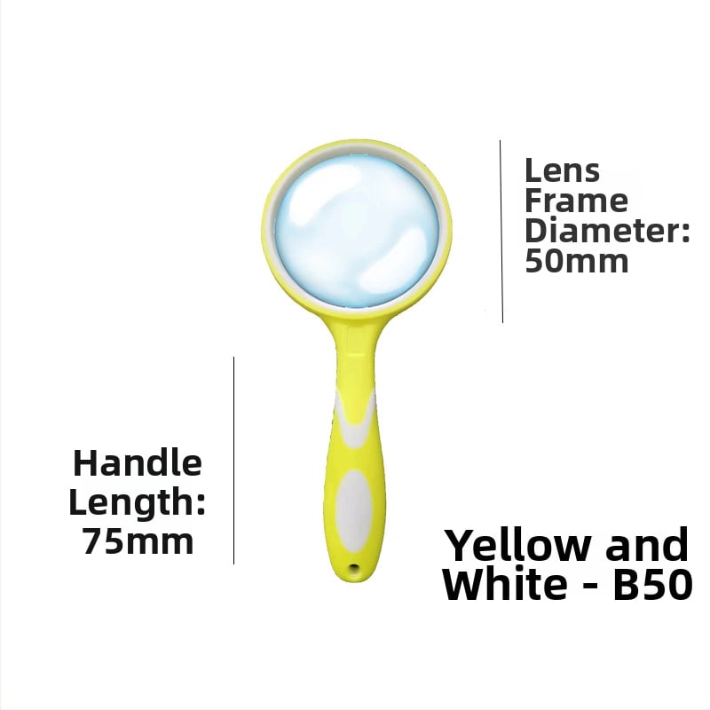 Rokas lupas ar augstas izšķirtspējas stiklu lasīšanai un rotaslietu identifikācijai, silikona rokturis